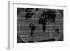Chalkboard Map of the World-Sue Schlabach-Framed Premium Giclee Print