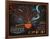 Chalkboard Poster for Coffee Shop-LanaN.-Framed Art Print