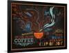 Chalkboard Poster for Coffee Shop-LanaN.-Framed Art Print