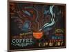 Chalkboard Poster for Coffee Shop-LanaN.-Mounted Art Print