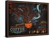 Chalkboard Poster for Coffee Shop-LanaN.-Framed Stretched Canvas