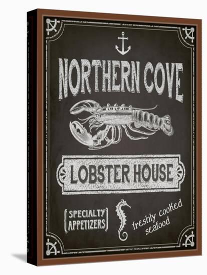 Chalkboard Poster for Seafood Restaurant-LanaN.-Stretched Canvas