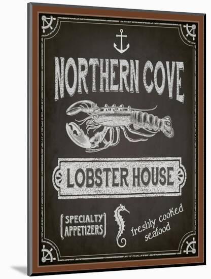 Chalkboard Poster for Seafood Restaurant-LanaN.-Mounted Art Print