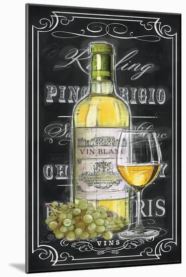 Chalkboard Sign Vin Blanc-Chad Barrett-Mounted Art Print