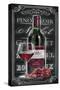 Chalkboard Sign Vin Rouge-Chad Barrett-Stretched Canvas