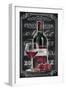 Chalkboard Sign Vin Rouge-Chad Barrett-Framed Art Print