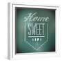 Chalkboard Vintage Home Sweet Home Sign Poster-alexmillos-Framed Art Print