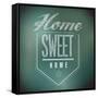 Chalkboard Vintage Home Sweet Home Sign Poster-alexmillos-Framed Stretched Canvas