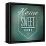 Chalkboard Vintage Home Sweet Home Sign Poster-alexmillos-Framed Stretched Canvas