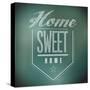 Chalkboard Vintage Home Sweet Home Sign Poster-alexmillos-Stretched Canvas