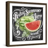 Chalkboard Watermelon-Art Licensing Studio-Framed Giclee Print