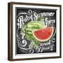 Chalkboard Watermelon-Art Licensing Studio-Framed Giclee Print