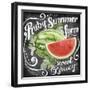 Chalkboard Watermelon-Art Licensing Studio-Framed Giclee Print