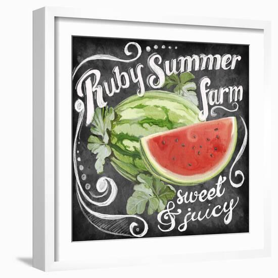 Chalkboard Watermelon-Art Licensing Studio-Framed Giclee Print