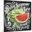 Chalkboard Watermelon-Art Licensing Studio-Mounted Giclee Print