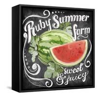 Chalkboard Watermelon-Art Licensing Studio-Framed Stretched Canvas