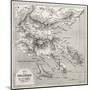 Chalkidiki Old Map, Greece. Created By Vuillemin, Published On Le Tour Du Monde, Paris, 1860-marzolino-Mounted Art Print