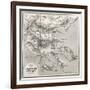 Chalkidiki Old Map, Greece. Created By Vuillemin, Published On Le Tour Du Monde, Paris, 1860-marzolino-Framed Art Print