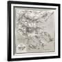 Chalkidiki Old Map, Greece. Created By Vuillemin, Published On Le Tour Du Monde, Paris, 1860-marzolino-Framed Art Print