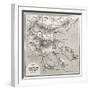 Chalkidiki Old Map, Greece. Created By Vuillemin, Published On Le Tour Du Monde, Paris, 1860-marzolino-Framed Art Print