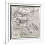 Chalkidiki Old Map, Greece. Created By Vuillemin, Published On Le Tour Du Monde, Paris, 1860-marzolino-Framed Art Print