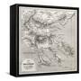 Chalkidiki Old Map, Greece. Created By Vuillemin, Published On Le Tour Du Monde, Paris, 1860-marzolino-Framed Stretched Canvas
