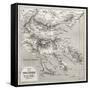 Chalkidiki Old Map, Greece. Created By Vuillemin, Published On Le Tour Du Monde, Paris, 1860-marzolino-Framed Stretched Canvas