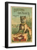 Challenge Corn Planter Co. Trade Card with Bulldog-null-Framed Giclee Print