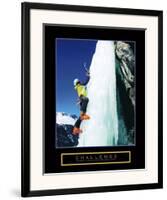 Challenge: Ice Climber-null-Framed Art Print