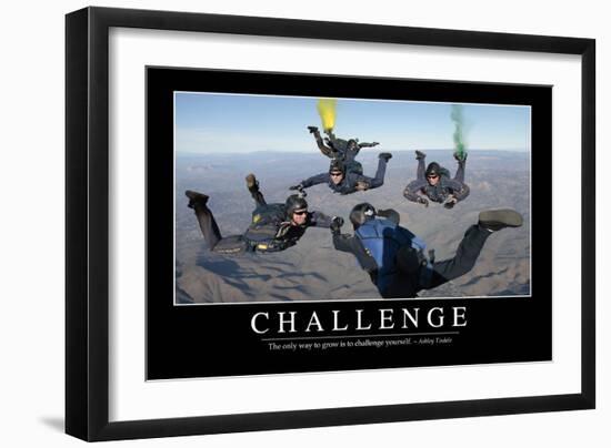 Challenge: Inspirational Quote and Motivational Poster-null-Framed Photographic Print