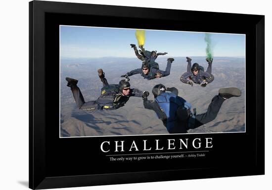 Challenge: Inspirational Quote and Motivational Poster-null-Framed Photographic Print