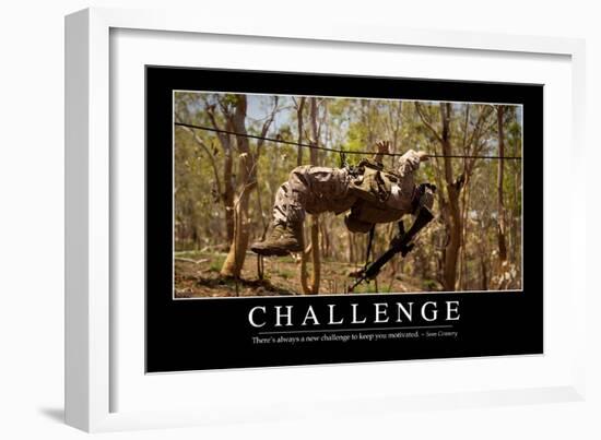 Challenge: Inspirational Quote and Motivational Poster-null-Framed Photographic Print