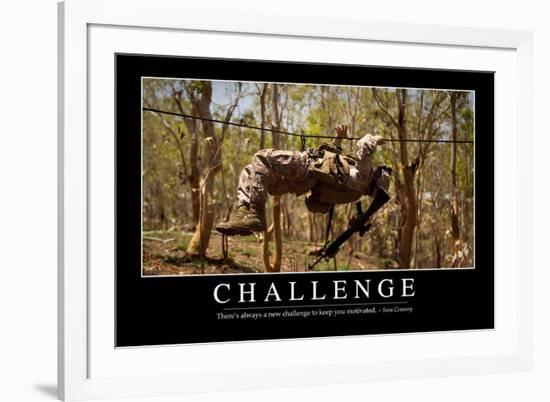 Challenge: Inspirational Quote and Motivational Poster-null-Framed Photographic Print