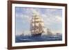 'Challenge' leaving New York in the 1850s-Roy Cross-Framed Giclee Print