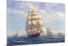 'Challenge' leaving New York in the 1850s-Roy Cross-Mounted Giclee Print