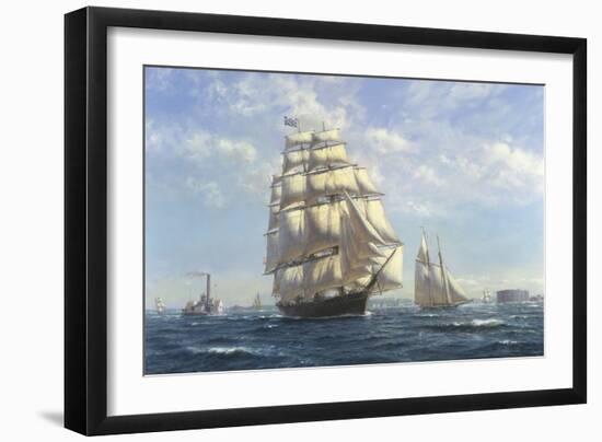 Challenge, Leaving New York-Roy Cross-Framed Art Print