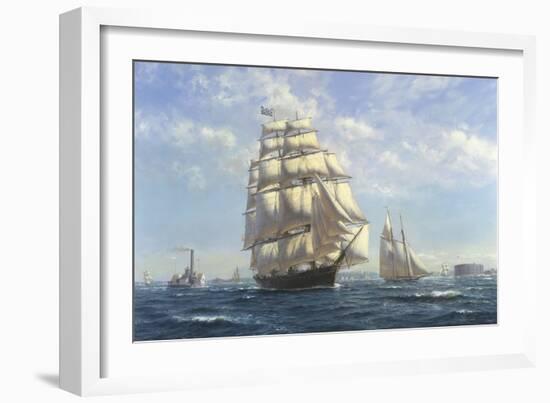 Challenge, Leaving New York-Roy Cross-Framed Art Print