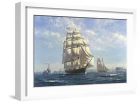 Challenge, Leaving New York-Roy Cross-Framed Art Print