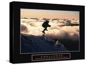 Challenge - Skier in Clouds-Unknown Unknown-Stretched Canvas