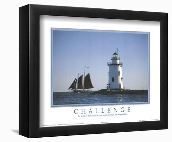 Challenge To Achieve the Possible Lighthouse Motivational-null-Framed Mini Poster