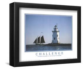 Challenge To Achieve the Possible Lighthouse Motivational-null-Framed Mini Poster