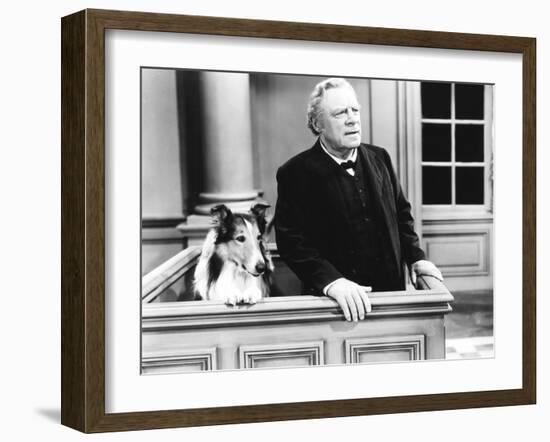 Challenge to Lassie, from Left: Lassie, Edmund Gwenn, 1949-null-Framed Photo