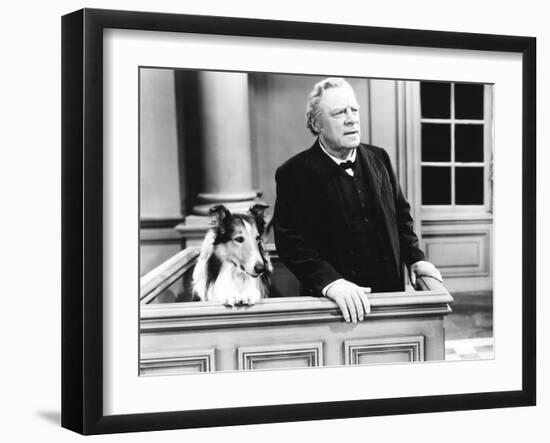 Challenge to Lassie, from Left: Lassie, Edmund Gwenn, 1949-null-Framed Photo