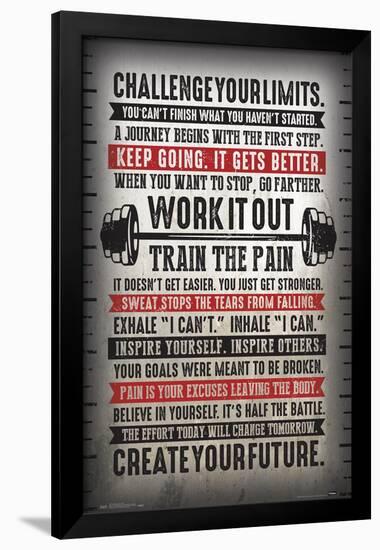 Challenge Your Limits-Trends International-Framed Poster