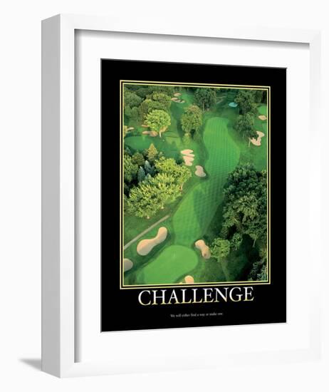 Challenge-null-Framed Art Print