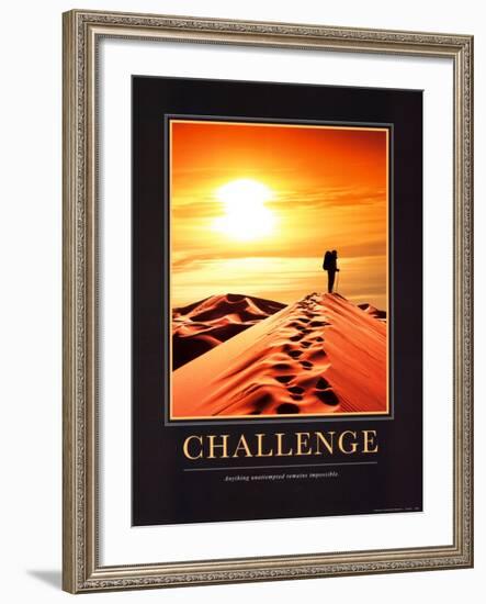 Challenge-null-Framed Art Print