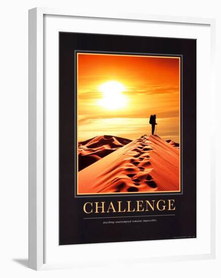 Challenge-null-Framed Art Print