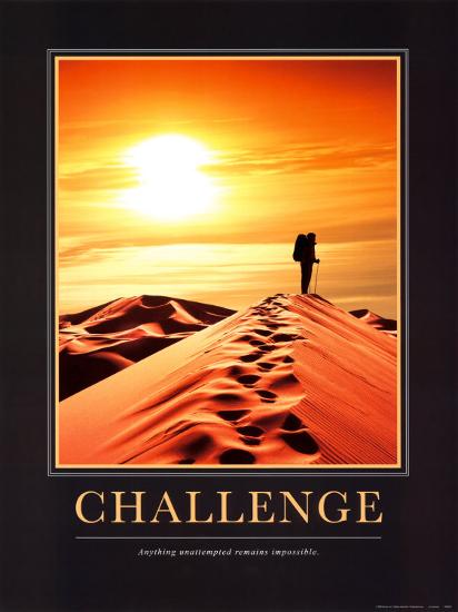 Challenge-null-Lamina Framed Art Print