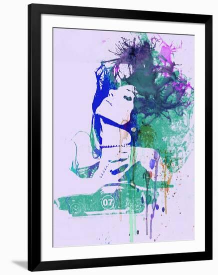 Challenger Girl Green-NaxArt-Framed Art Print