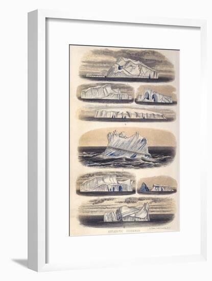 Challenger Icebergs-HN Moseley-Framed Art Print